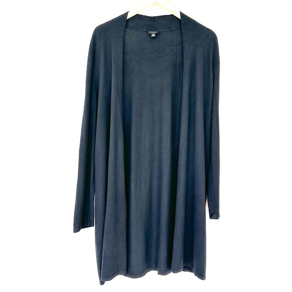 Talbots open cardigan in a cotton blend, lightweight knit, longer length - Picture 1 of 10